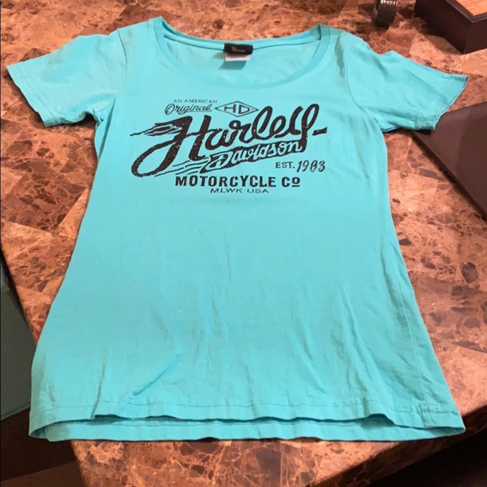 Turquoise Billie Harley-Davidson tee